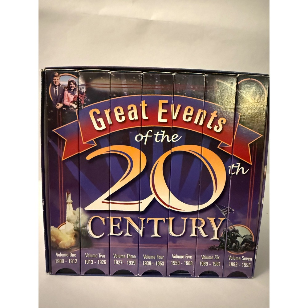 Great Events of the 20th Century 7 VHS Box Set 1900-1995 Marathon Music & Video